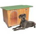 Original Legno Italia - Hundehütte Hundehaus Hundehöhle Hundebox Aus Holz Massiv Wetterfest Echtholz made in italy Mod. Italy e - Deutsche Dogge mit