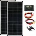 Solartronics - 200 Watt 12V Solar Set 20A Laderegler gelb Solaranlage Inselanlage Garten Camping Solarmodul 1200mm