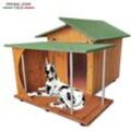 Hundehütte Hundehaus Hundehöhle Hundebox Aus Holz Mod. Alpi mit Veranda Dach made in italy e - Deutsche Dogge mit thermovorhang 121x170xH108