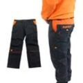 FUXTEC Hose / Arbeitshose Größe 44 - Schwarz/Orange - mit vielen Taschen