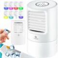 4in1 Mobile Klimaanlage Mini Klimagerät mit 7 Farben led Farben Ventilator Wassertank Timer 3 Stufen Ionisator Luftbefeuchter Weiß - Kesser