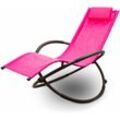 Lacestone - Relax Liege Liegestuhl Gartenliege Sonnenliege Klappsessel Relaxliege Schaukelliege Klappbar (1x Relaxliege, Pink)