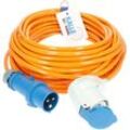 Kalle Das Kabel - Kalle Verlängerungskabel cee 230V 16A 2,5mm² Winkel Kompakt Extreme Signal Orange IP44 5 Meter