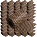 50 x Poly-Rattan Sichtschutzstreifen 19x255 cm braun für Doppelstabzaun Doppelstab Matten Flechtzaun