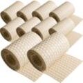 Eci Tools - 10 x Poly-Rattan Sichtschutzstreifen 19x255 cm Creme für Doppelstabzaun Doppelstab Matten Flechtzaun