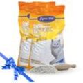 2 x 15 Liter Lyra Pet White Cat® Katzenstreu Bentonit mit Babypuderduft + Geschenk