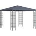 Gartenpavillon 2,95 x 2,95 m Pavillon Gartenzelt Festzelt Partyzelt Stahl Polyester Grau - Outsunny