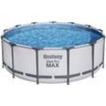 Bestway - Steel Pro max™ Solo Pool ohne Zubehör ø 396 x 122 cm, lichtgrau, rund - Grau