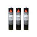 3er-Set Sika Hybrid-Kunststoffkleber Sika flex 521 uv - Hellgrau - 300ml - Gris clair