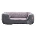 Hundebett Hundekissen Haustierbett Hundekorb Tierbett Hundesofa Dunkelgrau/Grau 90x70x20 cm