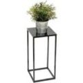 Blumenhocker Metall Schwarz Eckig 42,5 cm Blumenständer Beistelltisch 434 Blumensäule Modern Pflanzenständer Pflanzenhocker - Dandibo