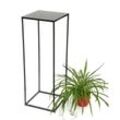 Blumenhocker Metall Schwarz Eckig 82,5 cm Blumenständer Beistelltisch 434 Blumensäule Modern Pflanzenständer Pflanzenhocker - Dandibo