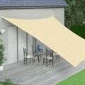 Sonnenschutzsegel Sonnensegel Sonnendach Windschutz Regenschutz Schattensegel Sonnenschutz Balkon Beschattung uv Schutz - Quadrat - 3x3 m - Sand