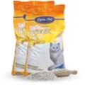 2 x 15 Liter Lyra Pet White Cat® Katzenstreu Bentonit mit Babypuderduft