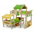 No Brand - Wickey Kinderbett Etagenbett CrAzY Trunky mit Rutsche Hochbett, 90 x 200 cm Hausbett - apfelgrün/gelb