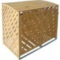 Mülltonnenbox Holz 2 x 240 l Mülltonnen Müllbox Mülltonnenverkleidung - Trendline