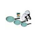Starlyf® 3er Pfannenset Jade - Beschichtung - mit Glasdeckel Jade Pan Set