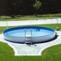 Stahlwand Swimming Pool 'Styria rund' blaue Poolfolie ø 350 x 120 cm - Steinbach