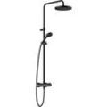 Kludi Logo Thermostat-Dual-Shower-System 6808239-00 drei Strahlarten, mattschwarz