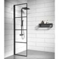 Badplaats - Duschwand Essos 40 x 200cm Glas Duschabtrennung Schwarz - Walk-In Dusche Nano Duschtrennwand