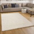 Paco Home - Shaggy Hochflor Langflor Teppich Sky Einfarbig in Creme 100x200 cm