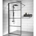 Badplaats - Duschwand Essos 80 x 200cm Glas Duschabtrennung Schwarz - Walk-In Dusche Nano Duschtrennwand