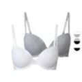 esmara® Damen Bügel-BHs, 2 Stück, gepaddete Cups