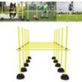 Froadp - Agility Sports Sprungstangen Set für Hunde Höhenverstellbar Trainingsstangen Hürdenset Multifunktionales Hürdenset für Basketball und