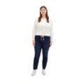 Schmale Jeans mit Kordel am Bund, blue Denim, Gr.54