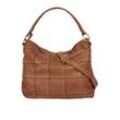 Samantha Look Shopper Damen Leder kariert, cognac