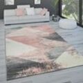 Paco Home - Teppich Wohnzimmer Kurzflor Pastell Vintage Look Abstraktes Muster Versch. Styles 160x230 cm, Bunt