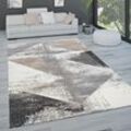 Paco Home - Teppich Wohnzimmer Kurzflor Pastell Vintage Look Abstraktes Muster Versch. Styles 120x170 cm, Grau