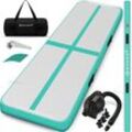 KESSER® Turnmatte Aufblasbar Airtrack 2m/3m/4m/5m/6m Fitness-Matte Gymnastikmatte inkl. Tragetasche & elektr. Luftpumpe Yogamatte, Tumbling Matten, Trainingsmatte, Turn- & Fitness