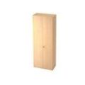 Garderobenschrank Topas Line, 6 Ordnerhöhen, abschließbar, B 800 x T 420 x H 2156 mm, Ahorn-Dekor