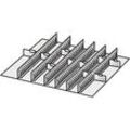 Einrichtungs-Sortiment, 4 Zwischenstege/5 Trennwände, 150 mm, Stahlblech