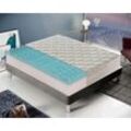 Memory Foam Matratze - 25 cm hoch - Abnehmbarer Bezug - 5 cm Memory - 9 Komfortzonen 90x200