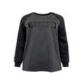 Funktions-Sweatshirt mit Frontdruck, grau-schwarz, Gr.44/46