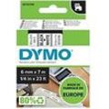 DYMO D1 Beschriftungsband Authentisch 43613 1953241 Selbsthaftend Schwarz auf Weiß 6 mm x 7 m