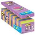 Post-it Super Sticky Notes Haftnotizen 76 x 76 mm Farbig sortiert 90 Blatt Vorteilspack 21 Blöcke + 3 GRATIS