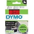 DYMO D1 Beschriftungsband Authentisch 40917 S0720720 Selbsthaftend Schwarz auf Rot 9 mm x 7 m