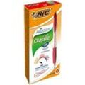 BIC Atlantis Classic Kugelschreiber Rot Mittel 0.4 mm Nachfüllbar 12 Stück