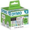 DYMO LW Etiketten Authentisch 11354 2027786 Selbsthaftend Schwarz auf Weiß 32 x 57 mm 1000 Etiketten