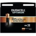 Duracell Batterien Optimum AA 12 Stück