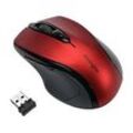 Kensington Pro Fit Kabellose Ergonomische Mid-Size Maus K72422WW Optisch Für Rechtshänder USB-A Nano Receiver Rot