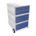 PAPERFLOW Rollcontainer easyBox 4 horizontale Schubladen 642x390x436mm PERSO JEANS