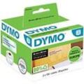 Dymo LW S0722410 / 99013 Authentic Große Adressetiketten Selbstklebend Schwarz auf Transparent 36 x 89 mm