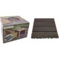 WPC-Fliesen 0,81m² 30x30cm Holzoptik Bodenfliese Terrassenfliese Balkonfliese