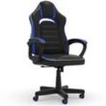 Devoko Gaming Stuhl Bürostuhl Drehstuhl Computerstuhl Schreibtischstuhl Ergonomischer Chefsessel PU, Blau