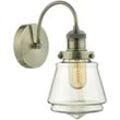 Dar Lighting - dar curtis - Wandleuchte Antik Messing & Champagner Glas