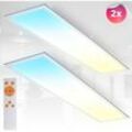 2x led Panel Deckenleuchte cct ultraflach dimmbar Wohnzimmer Schlafzimmer Slim weiß